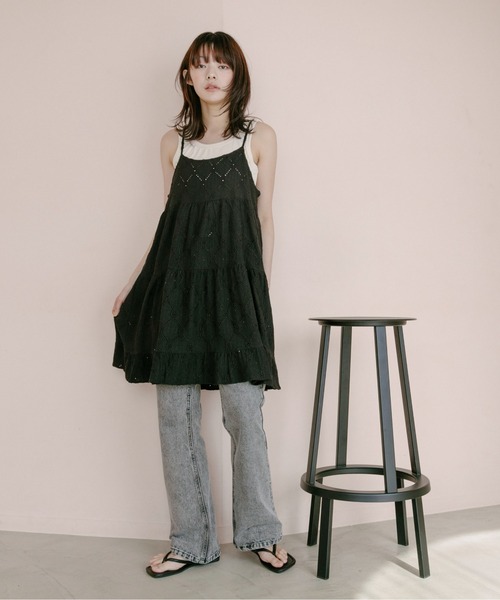 PILIT（ピリット）の「セミフレアデニム（デニムパンツ・レディース・ブルー/グレー・MEDIUM/SMALL）」の2枚目の写真