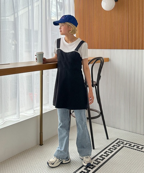 PILIT（ピリット）の「セミフレアデニム（デニムパンツ・レディース・ブルー/グレー・MEDIUM/SMALL）」の12枚目の写真