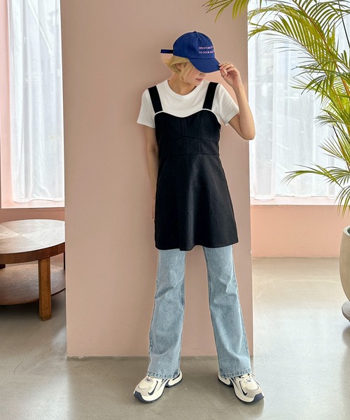 PILIT（ピリット）の「セミフレアデニム（デニムパンツ・レディース・ブルー/グレー・MEDIUM/SMALL）」の15枚目の写真