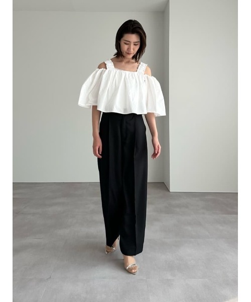 そた出品 セール】2wayフリルショルダートップス（Tシャツ/カットソー