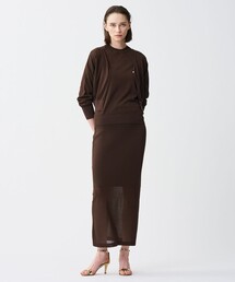 uncrave シアーニットIラインスカート uncrave]シアーレイヤードニットスカート | KOBUNSHA SELECT