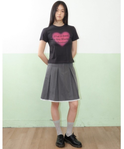 tシャツ A'GEM/9 × .kom 「AMESWORLDWIDE/アメスワールドワイド」LOVE TEE/ラブTEE レディース A'GEM/9 × .kom 『AMESWORLDWIDE/アメスワールドワイド』LOVE
