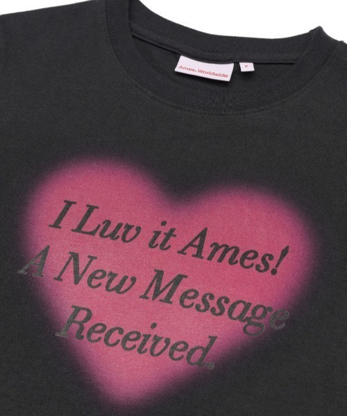 tシャツ A'GEM/9 × .kom 「AMESWORLDWIDE/アメスワールドワイド」LOVE TEE/ラブTEE レディース A'GEM/9 × .kom 『AMESWORLDWIDE/アメスワールドワイド』LOVE