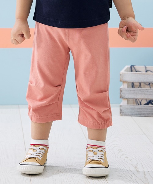 combimini(コンビミニ)の「らくちん7分丈カノコパンツ(その他パンツ・キッズ・サックスブルー/サーモンピンク・80/90/100/110/120)」の1枚目の写真