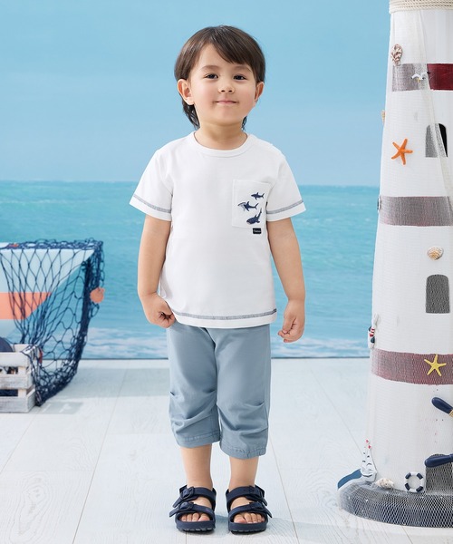 combimini(コンビミニ)の「らくちん7分丈カノコパンツ(その他パンツ・キッズ・サックスブルー/サーモンピンク・80/90/100/110/120)」の6枚目の写真