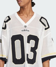 adidas（アディダス）の「adidas/アディダス KNIT JERSEY メッシュ半袖ニット（ニット/セーター・メンズ）」