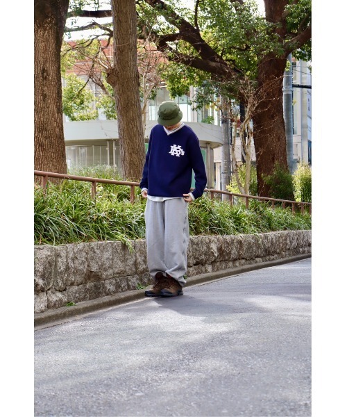 KEBOZ グレー ロゴニット セーター セール】EFG KANOKO V NECK（ニット/セーター）｜KEBOZ（ケボズ