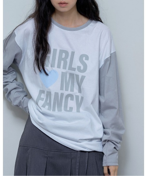 FANCY CLUB(ファンシークラブ)の「NASTY FANCY CLUB/MY FANCY ロングスリーブ(Tシャツ/カットソー・レディース・ブラック/グレー・FREE)」の2枚目の写真