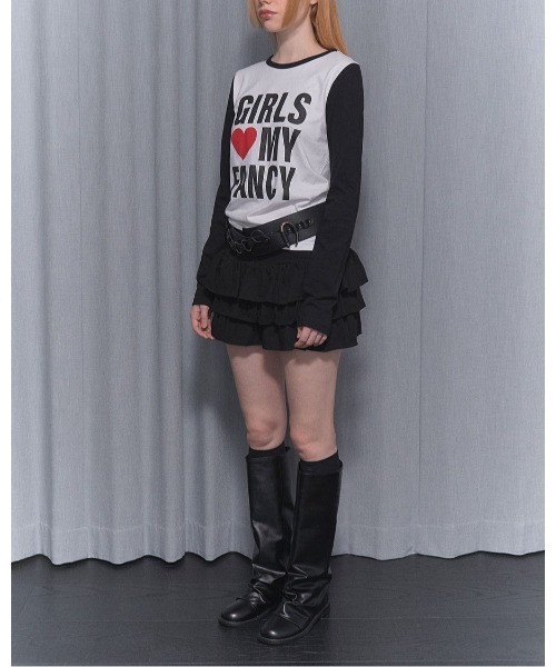 FANCY CLUB(ファンシークラブ)の「NASTY FANCY CLUB/MY FANCY ロングスリーブ(Tシャツ/カットソー・レディース・ブラック/グレー・FREE)」の4枚目の写真