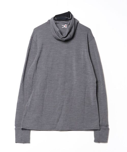 fridge(フリッジ)の「【District Vision】ディストリクトヴィジョン Hooded Merino Grid Fleece(パーカー・メンズ・グレー・SMALL/LARGE/X-LARGE)」の2枚目の写真