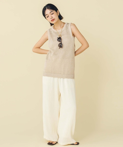 gready brilliant購入　 FAVORI ワイドパンツ Gready Brilliantジョーゼットワイドパンツ | SEKIMIKI Online