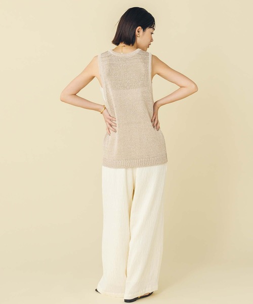 Gready Brilliant（グレディブリリアン）の「ワッシャーイージーワイドパンツ（その他パンツ・レディース・アイボリー/ブラック・FREE）」の6枚目の写真