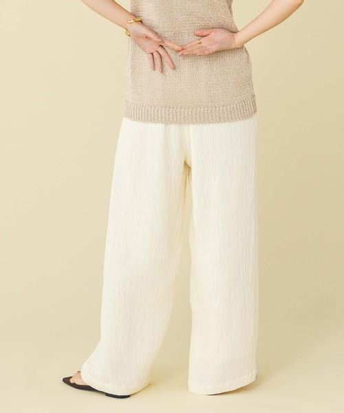 Gready Brilliant（グレディブリリアン）の「ワッシャーイージーワイドパンツ（その他パンツ・レディース・アイボリー/ブラック・FREE）」の10枚目の写真