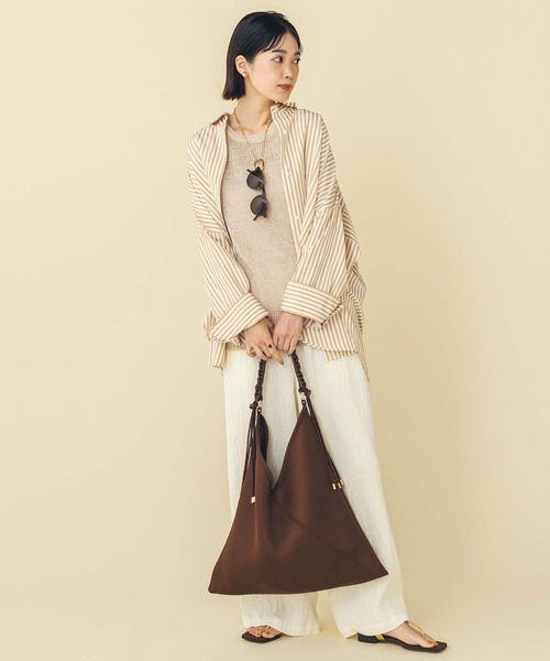 Gready Brilliant（グレディブリリアン）の「ワッシャーイージーワイドパンツ（その他パンツ・レディース・アイボリー/ブラック・FREE）」の15枚目の写真