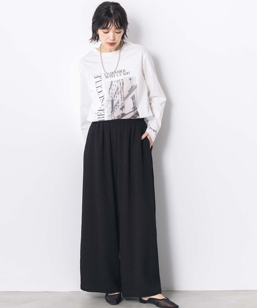 Gready Brilliant（グレディブリリアン）の「ワッシャーイージーワイドパンツ（その他パンツ・レディース・アイボリー/ブラック・FREE）」の22枚目の写真