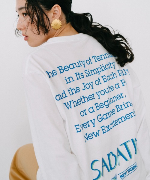 THEATRE PRODUCTS(シアタープロダクツ)の「SABATINI ロングスリーブTシャツ(Tシャツ/カットソー・レディース・ホワイト/ブラック/グリーン・FREE)」の2枚目の写真