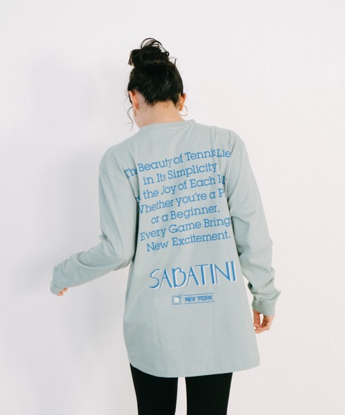 THEATRE PRODUCTS(シアタープロダクツ)の「SABATINI ロングスリーブTシャツ(Tシャツ/カットソー・レディース・ホワイト/ブラック/グリーン・FREE)」の1枚目の写真