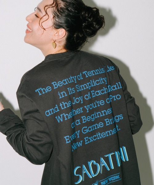 THEATRE PRODUCTS(シアタープロダクツ)の「SABATINI ロングスリーブTシャツ(Tシャツ/カットソー・レディース・ホワイト/ブラック/グリーン・FREE)」の3枚目の写真