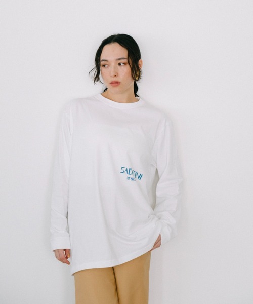 THEATRE PRODUCTS(シアタープロダクツ)の「SABATINI ロングスリーブTシャツ(Tシャツ/カットソー・レディース・ホワイト/ブラック/グリーン・FREE)」の4枚目の写真