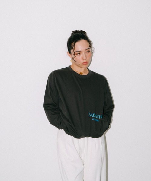 THEATRE PRODUCTS(シアタープロダクツ)の「SABATINI ロングスリーブTシャツ(Tシャツ/カットソー・レディース・ホワイト/ブラック/グリーン・FREE)」の13枚目の写真