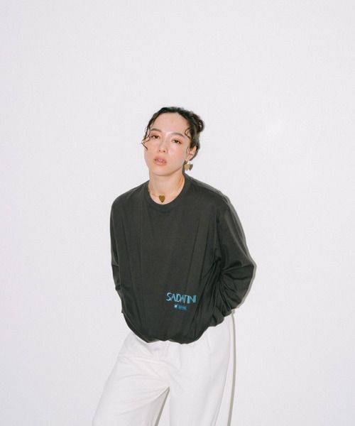THEATRE PRODUCTS(シアタープロダクツ)の「SABATINI ロングスリーブTシャツ(Tシャツ/カットソー・レディース・ホワイト/ブラック/グリーン・FREE)」の14枚目の写真