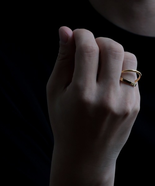 YArKA（ヤーカ）の「【YArKA/ヤーカ】circle & oval overlap ring [luslep4] / 円と楕円の重なりリング（リング・メンズ・シルバー/ゴールド/その他1・#7/#9/#11/#13/#15）」の16枚目の写真
