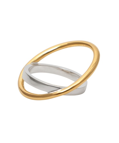 YArKA（ヤーカ）の「【YArKA/ヤーカ】circle & oval overlap ring [luslep4] / 円と楕円の重なりリング（リング・メンズ・シルバー/ゴールド/その他1・#7/#9/#11/#13/#15）」の10枚目の写真
