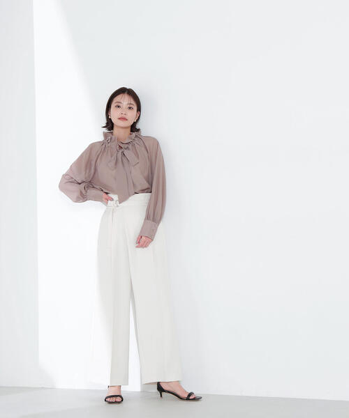 NATURAL BEAUTY BASIC(ナチュラルビューティーベーシック)の「◇アシメタックパンツ(その他パンツ・レディース・ベージュ/オフホワイト・MEDIUM/P/S)」の6枚目の写真