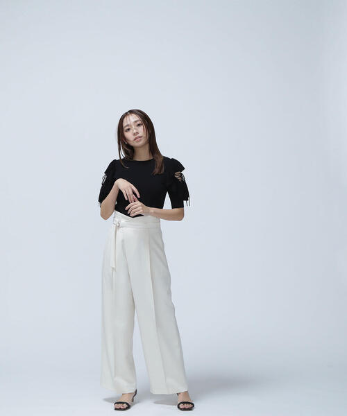 NATURAL BEAUTY BASIC(ナチュラルビューティーベーシック)の「◇アシメタックパンツ(その他パンツ・レディース・ベージュ/オフホワイト・MEDIUM/P/S)」の9枚目の写真