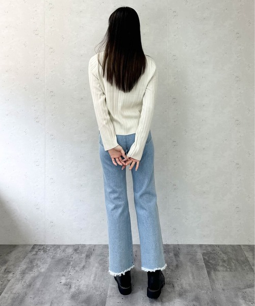 Per sist ence(パーシエンス)の「麻タッチクルーネックアンサンブルカーディガン(アンサンブル・レディース・ブラック/ブラウン/ブルー/アイボリー・FREE)」の10枚目の写真