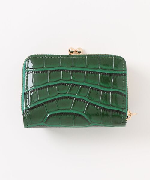 ammy.(エイミードット)の「【 ammy. / エイミードット 】 2way クロコダイル デザイン ウォレット / がま口 コインケース(財布・レディース・ブラック/グリーン/ホワイト・FREE)」の4枚目の写真