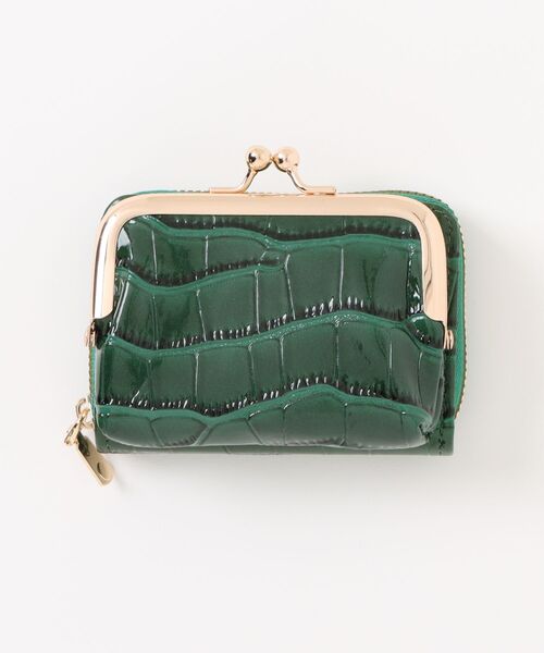 ammy.(エイミードット)の「【 ammy. / エイミードット 】 2way クロコダイル デザイン ウォレット / がま口 コインケース(財布・レディース・ブラック/グリーン/ホワイト・FREE)」の15枚目の写真