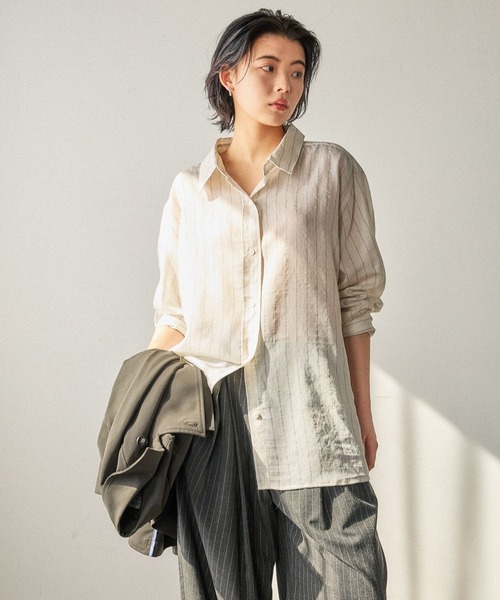 BAYFLOW（ベイフロー）の「[セットアイテム]キャミコンビストライプシャツ（シャツ/ブラウス・レディース・ライトブルー/オフホワイト/ライトイエロー・FREE）」の22枚目の写真