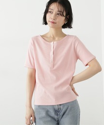 ヘンリーネック五分袖カットソー