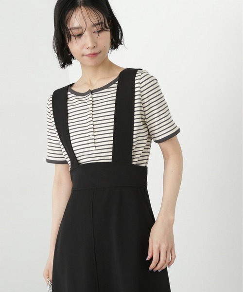 N.(N. Natural Beauty Basic)(エヌエヌナチュラルビューティーベーシック)の「ヘンリーネック五分袖カットソー(Tシャツ/カットソー・レディース・オフホワイト/ピンク/ホワイト系その他・MEDIUM)」の17枚目の写真