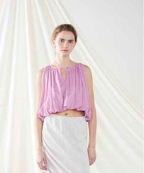 WALANCE(ワランス)の「organic cotton balloon top(タンクトップ・レディース・ダークグレー/ブラウン/パープル・FREE)」の3枚目の写真