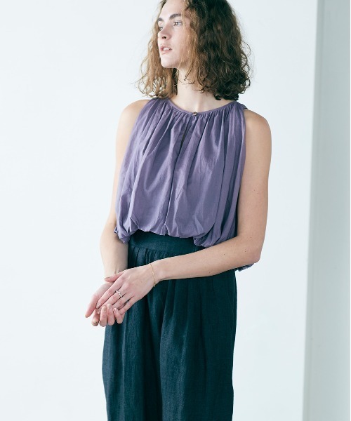 WALANCE(ワランス)の「organic cotton balloon top(タンクトップ・レディース・ダークグレー/ブラウン/パープル・FREE)」の13枚目の写真