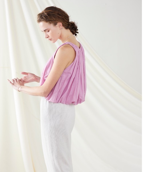 WALANCE(ワランス)の「organic cotton balloon top(タンクトップ・レディース・ダークグレー/ブラウン/パープル・FREE)」の18枚目の写真