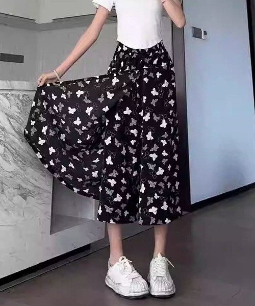 2ly2(トゥーリートゥー)の「アーティスティックな柄が魅力♪ ゆったりガウチョパンツ(その他パンツ・レディース・A/B/C/D・FREE)」の1枚目の写真