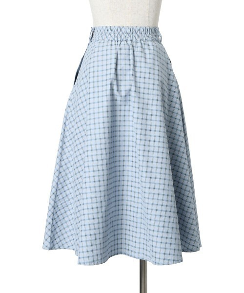 F i.n.t(フィント)の「【セットアップ対応】ドビーチェックフレアースカート/ fint フィント(スカート・レディース・ホワイト×ブラック/ブルー・FREE)」の9枚目の写真