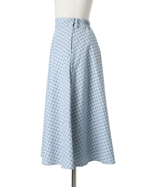 F i.n.t(フィント)の「【セットアップ対応】ドビーチェックフレアースカート/ fint フィント(スカート・レディース・ホワイト×ブラック/ブルー・FREE)」の8枚目の写真