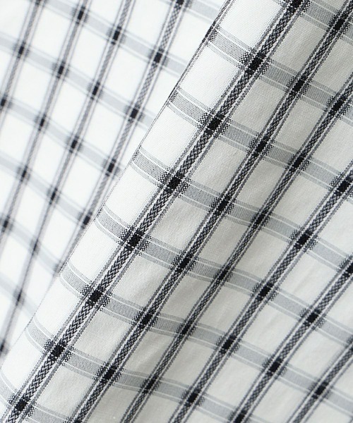 F i.n.t(フィント)の「【セットアップ対応】ドビーチェックフレアースカート/ fint フィント(スカート・レディース・ホワイト×ブラック/ブルー・FREE)」の5枚目の写真