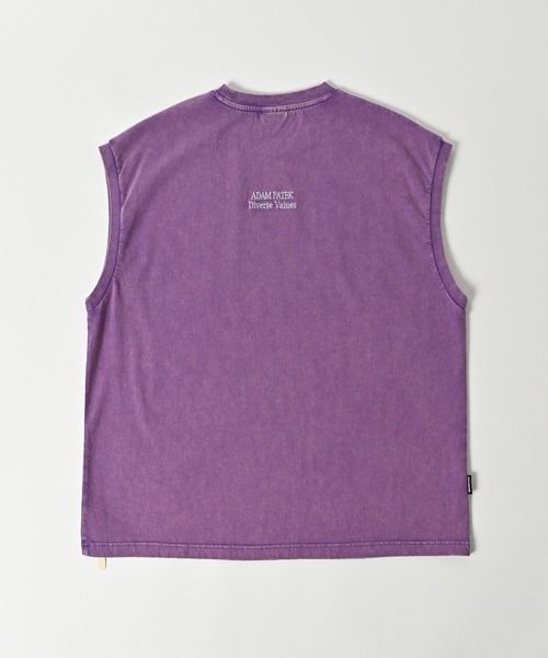 ADAM PATEK(アダムパテック)の「【ADAMPATEK/アダムパテック】basic logo sleeveless/ロゴノースリーブ(Tシャツ/カットソー・メンズ・パープル/ブラック/オレンジ/ホワイト・2/1)」の3枚目の写真