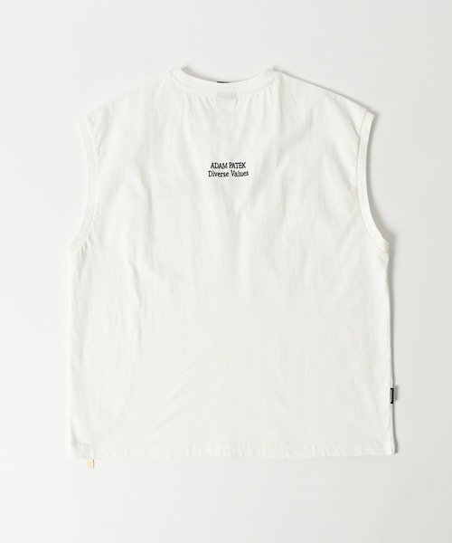 ADAM PATEK(アダムパテック)の「【ADAMPATEK/アダムパテック】basic logo sleeveless/ロゴノースリーブ(Tシャツ/カットソー・メンズ・パープル/ブラック/オレンジ/ホワイト・2/1)」の2枚目の写真