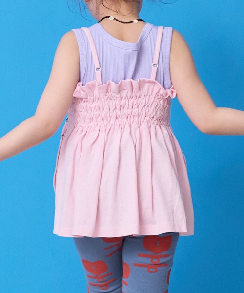 MARKEY'S（マーキーズ）の「カットシャーリングチュニック（チュニック・キッズ・ライトピンク/オフホワイト/チャコール・M/S/LL/L）」の6枚目の写真