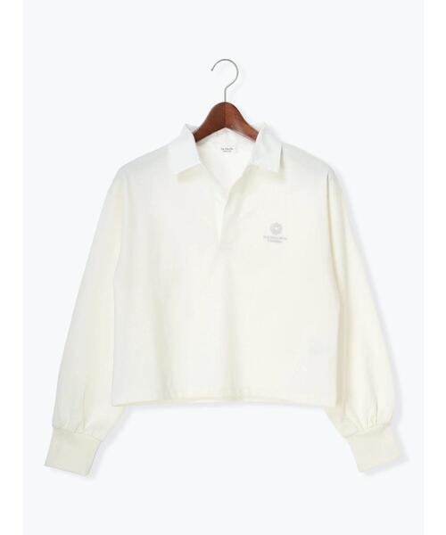 Te chichi TERRASSE（テチチテラス）の「フラワー刺繍ラガーシャツ《2025spring catalog item》（Tシャツ/カットソー・レディース・ネイビー/グレー/オフホワイト・F）」の8枚目の写真