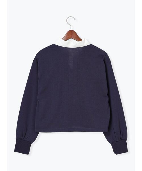 Te chichi TERRASSE（テチチテラス）の「フラワー刺繍ラガーシャツ《2025spring catalog item》（Tシャツ/カットソー・レディース・ネイビー/グレー/オフホワイト・F）」の10枚目の写真