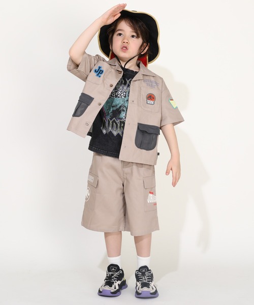 BABYDOLL（ベビードール）の「【綿100％】 親子お揃い ジュラシックワールド ロックTシャツ 0404K（Tシャツ/カットソー・キッズ・チャコールグレー・90cm/100cm/110cm/120cm/130cm/140cm）」の11枚目の写真