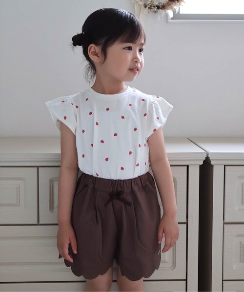 apres les cours（アプレレクール）の「【ジュニア対応】スカラップショートパンツ（その他パンツ・キッズ・アイボリー/インディゴブルー/ラベンダー/ブラウン・80/90/100/110/120/130/140）」の22枚目の写真