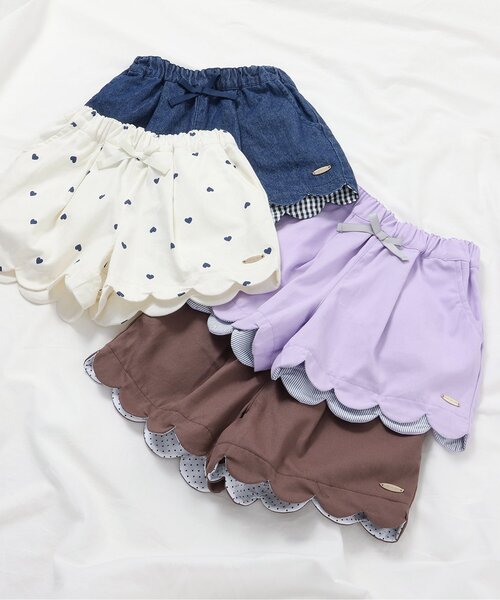 apres les cours（アプレレクール）の「【ジュニア対応】スカラップショートパンツ（その他パンツ・キッズ・アイボリー/インディゴブルー/ラベンダー/ブラウン・80/90/100/110/120/130/140）」の19枚目の写真